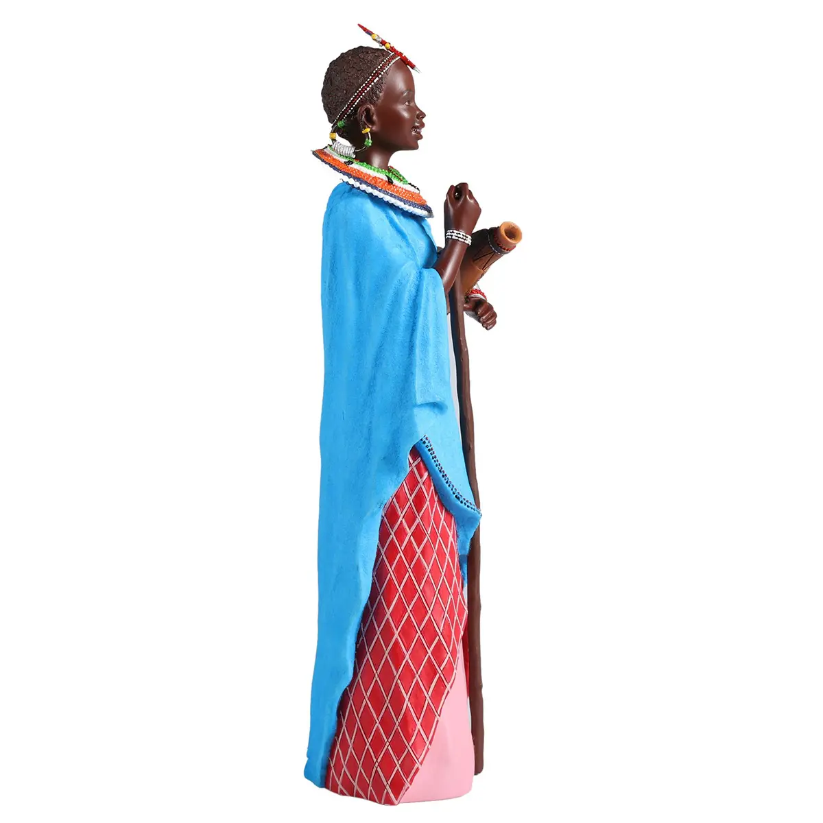 Figura africana decorativa de resina colección Africacolor