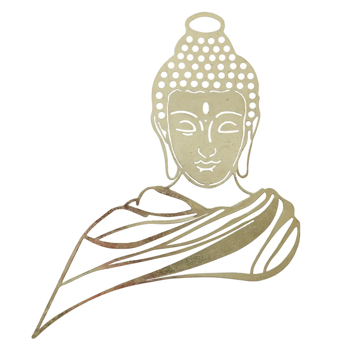 Adorno de pared Buda de metal estilo oriental de 75 cm