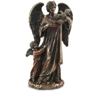 Figura del ángel Chamuel de resina 29 x 12 x 18 cm
