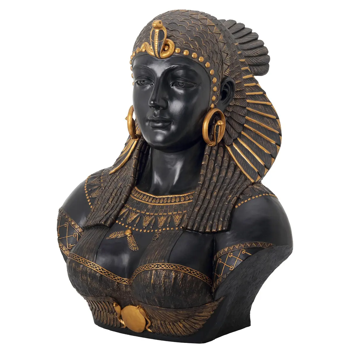Figura decorativa de Cleopatra de resina de 54 cm