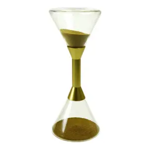 Reloj de arena de vidrio de 5 minutos 25 x 10,5 x 10,5 cm