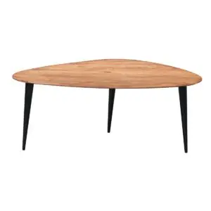 Mesita auxiliar de madera de acacia 85,5 cm estilo bohemio