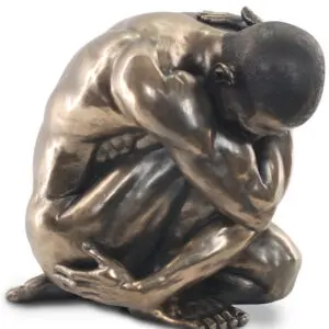 Figura masculina de resina 43 cm estilo clásico