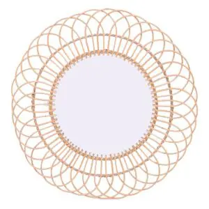 Espejo circular ratán 90 cm