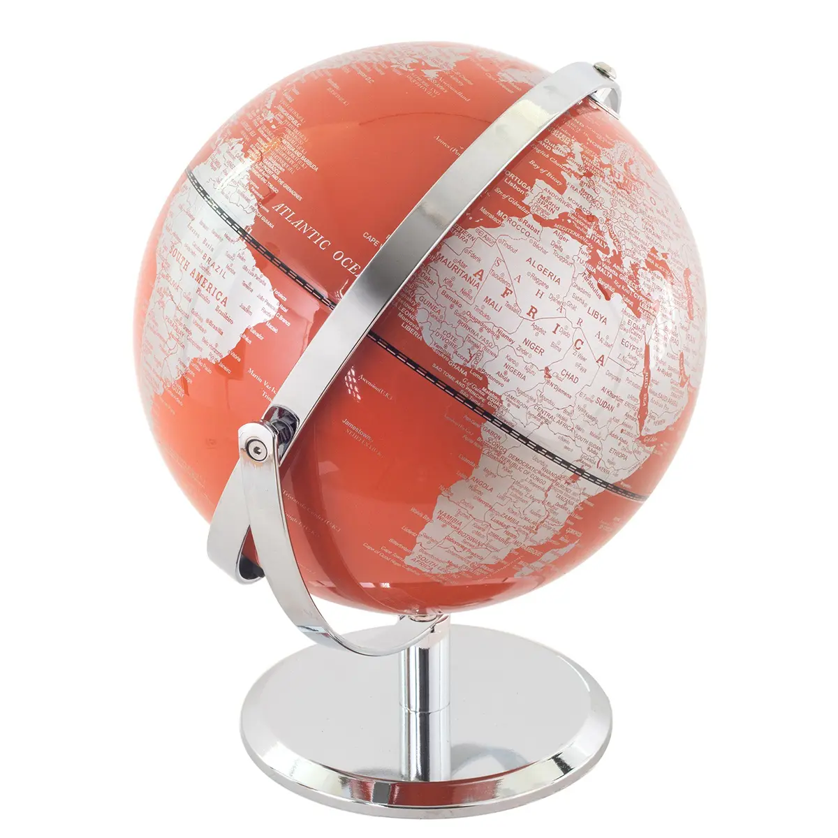 Globo terráqueo decorativo PVC metal 31 cm