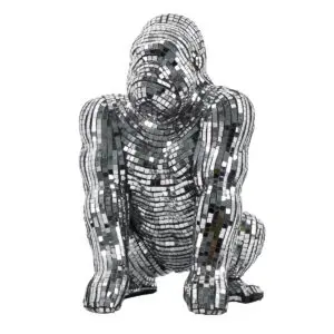 Figura decorativa de gorila de resina de 31 cm