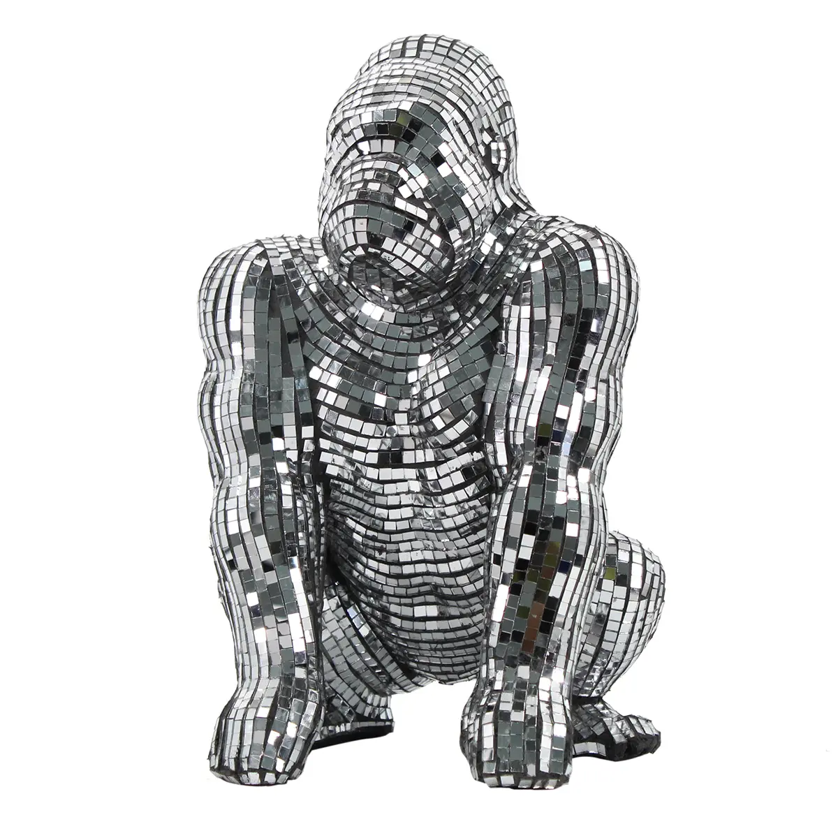 Figura decorativa de gorila de resina de 31 cm