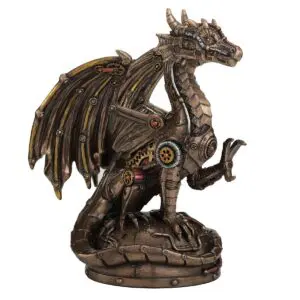 Dragón con engranaje mecánico de resina