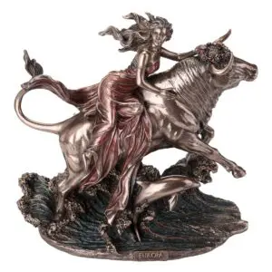 Figura Rapto de Europa de resina 23 x 12 x 24 cm