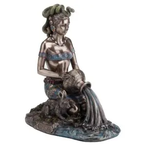 Figura decorativa Ix Chel diosa maya de resina