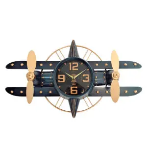 Reloj de pared con diseño de avión de metal 77,5 cm