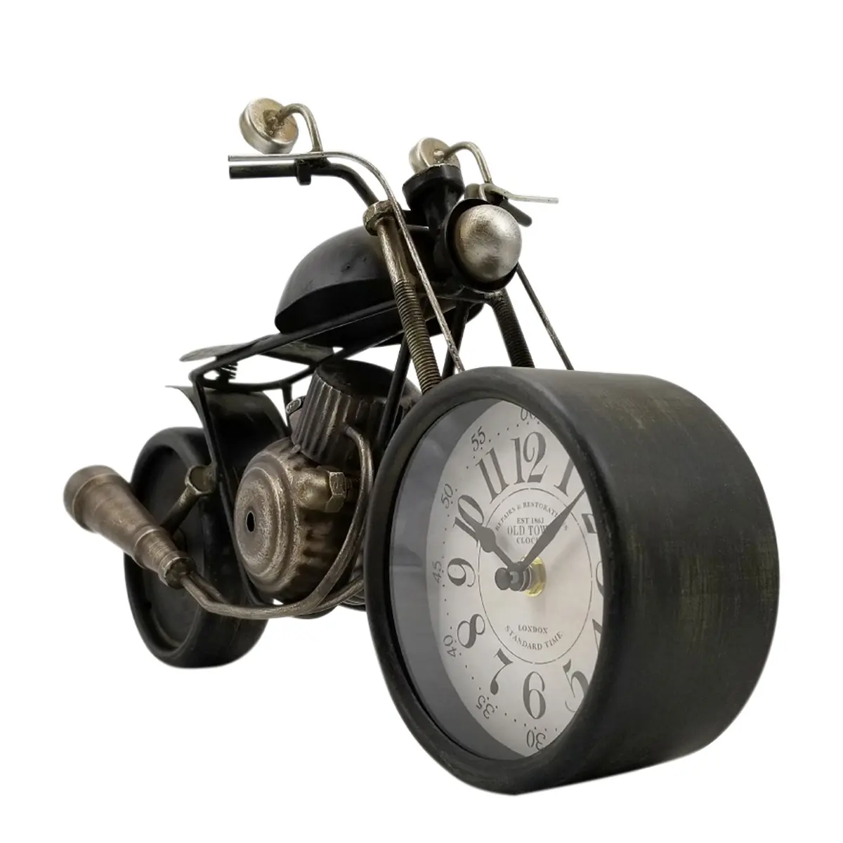 Reloj sobremesa moto metal 40 cm vista 2