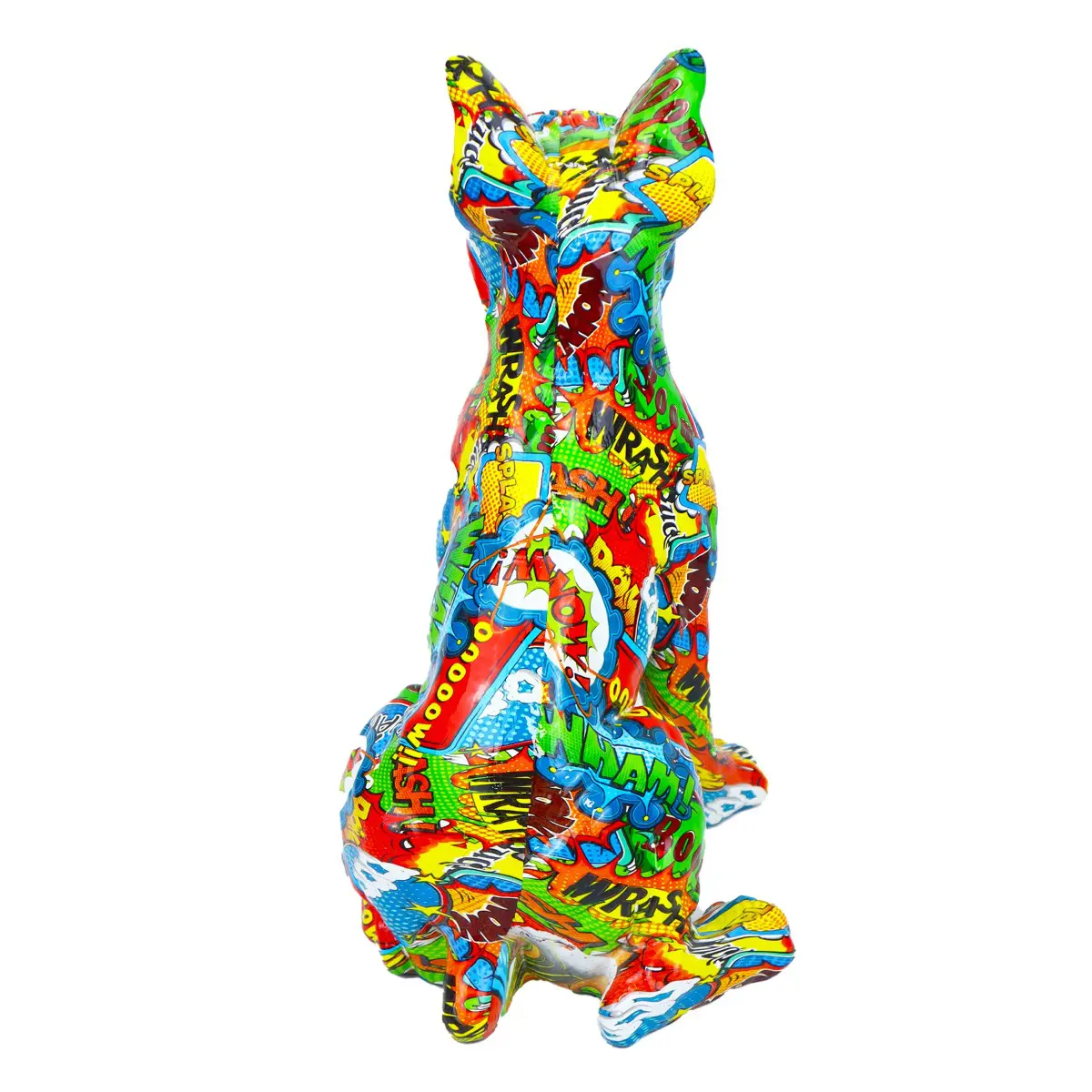 Figura de perro pop art detalle