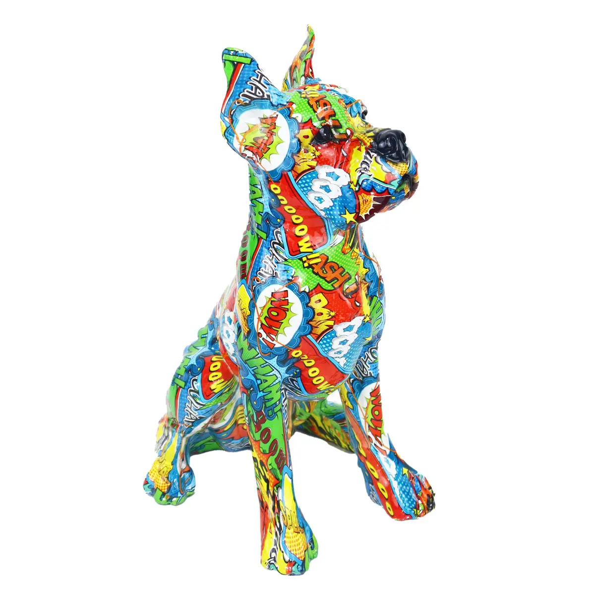 Figura de perro estilo pop art