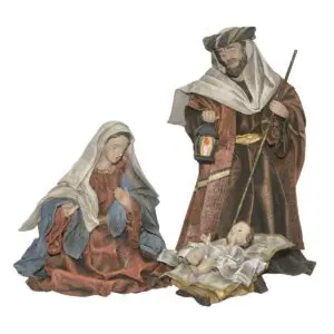 Detalle de las figuras de José, María y el Niño