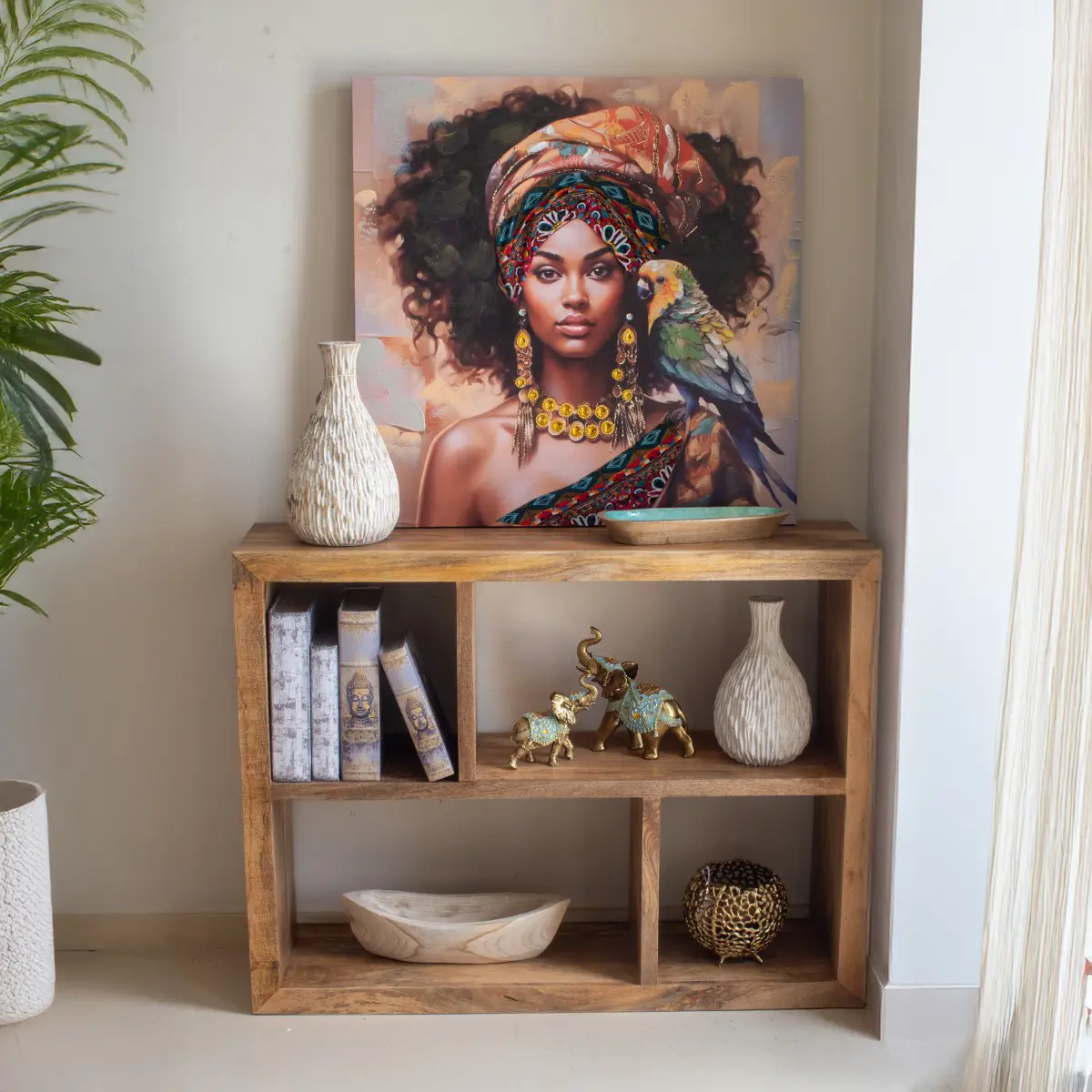 Cuadro mujer africana 80x80 cm vista 5