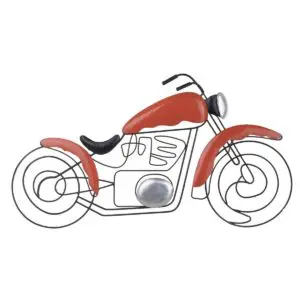 Adorno de pared moto vintage de metal