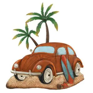 Adorno de pared de metal con diseño de coche vintage 93 x 84 cm