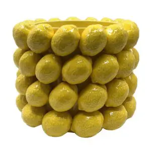 Macetero decorativo de limones pequeño en dolomita
