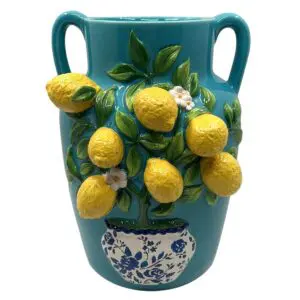 Jarrón limones dolomita 30 cm