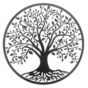 Adorno de pared árbol de la vida de metal 100 cm