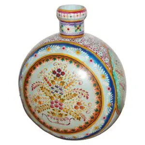 Jarrón decorativo de metal de 73 cm estilo India