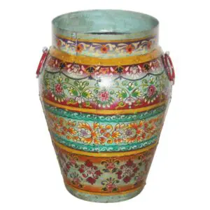 Jarrón decorativo de metal de 62 cm estilo India