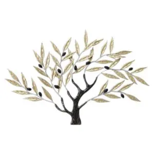 Adorno de pared árbol de metal inspirado en olivo