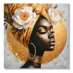 Cuadro africana de 100 x 100 cm