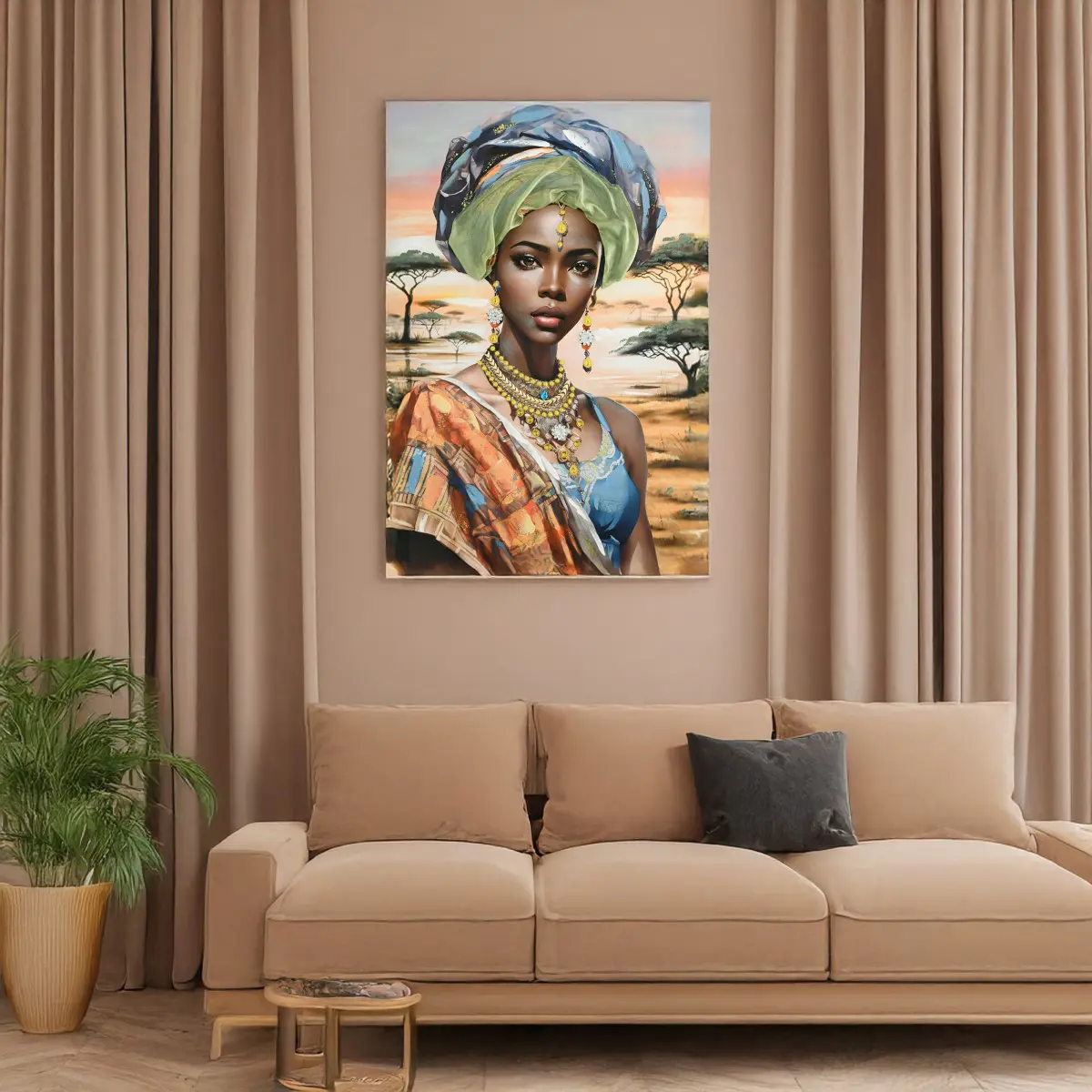 Cuadro africano decorativo, vista adicional