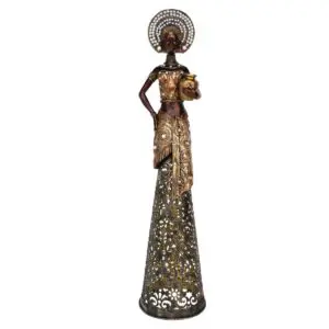Figura africana de resina 60 cm estilo étnico