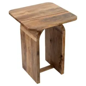 Mesa auxiliar de madera de mango 47,5 cm estilo bohemio