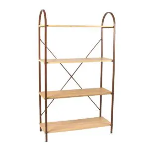 Estantería de MDF y metal de 80x138,5 cm estilo dorado