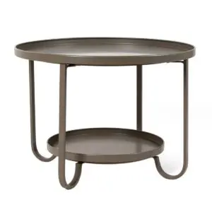 Mesa auxiliar de MDF y metal 60 cm