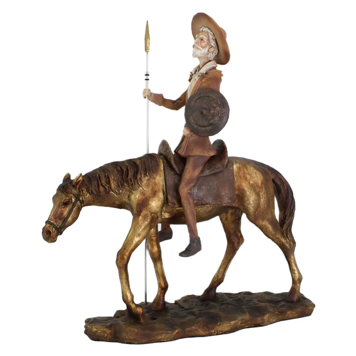 Figura de Don Quijote de resina estilo clásico