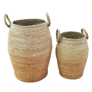 Set de 2 cestas de seagrass y alga marina
