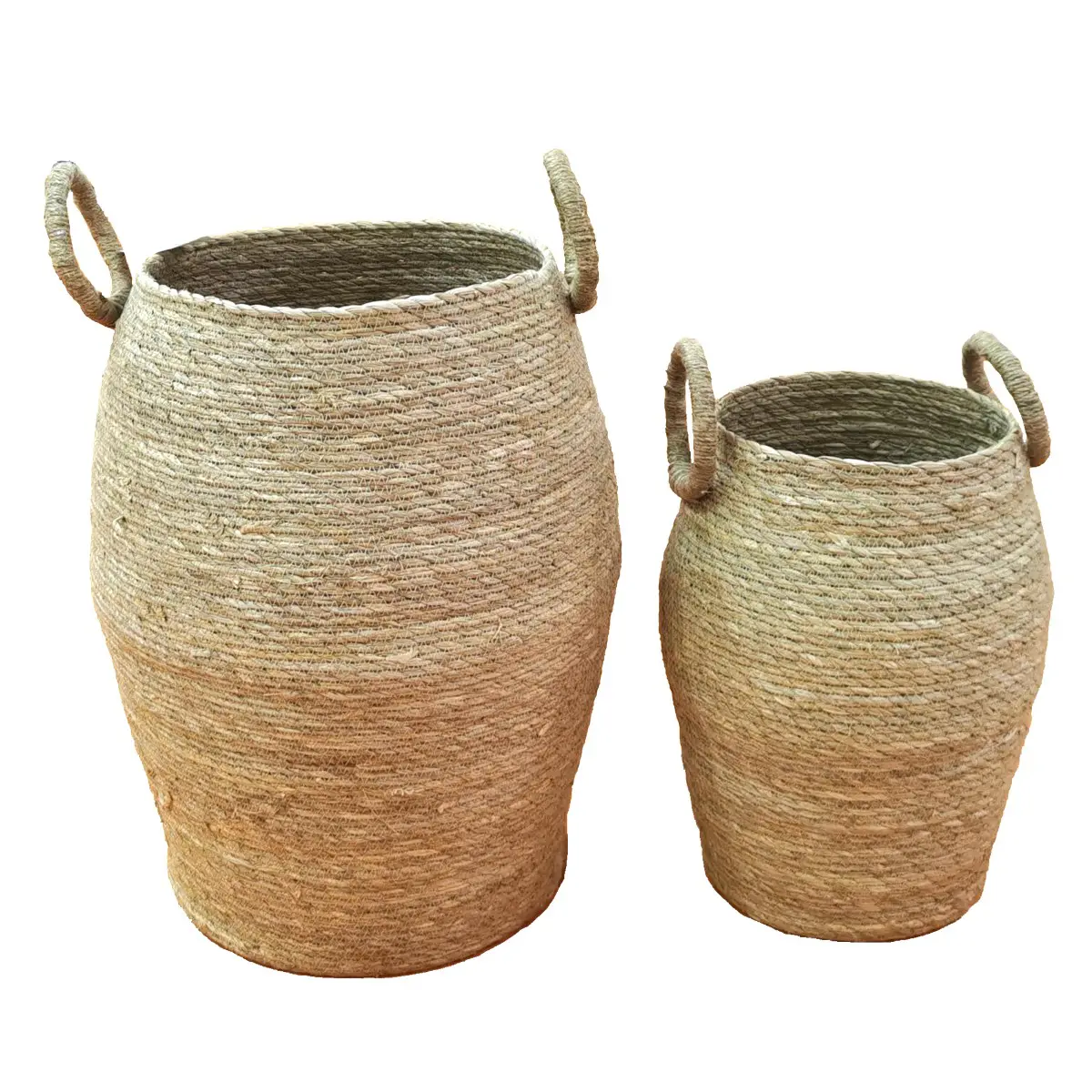 Set de 2 cestas de seagrass y alga marina