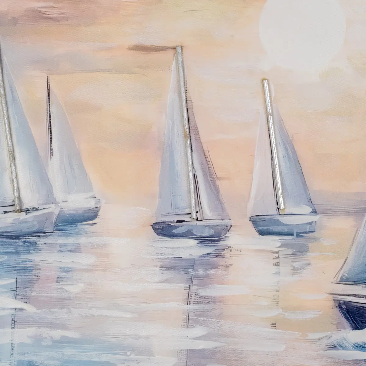 Cuadro de barcos sobre lienzo estilo marinero