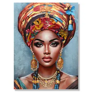 Cuadro mujer africana de 120 x 90 cm