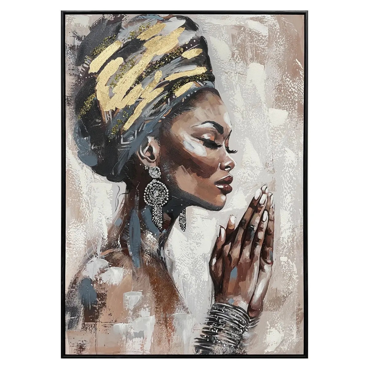 Cuadro mujer africana 100x70 cm