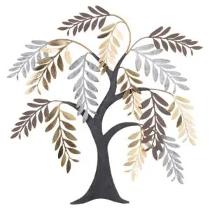 Adorno pared árbol metal 70x66 cm