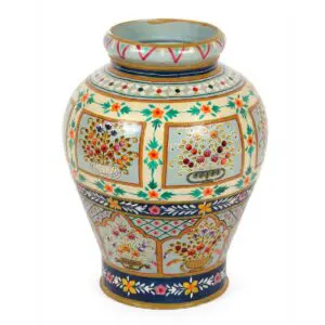 Jarrón decorativo de metal de 52 cm estilo India