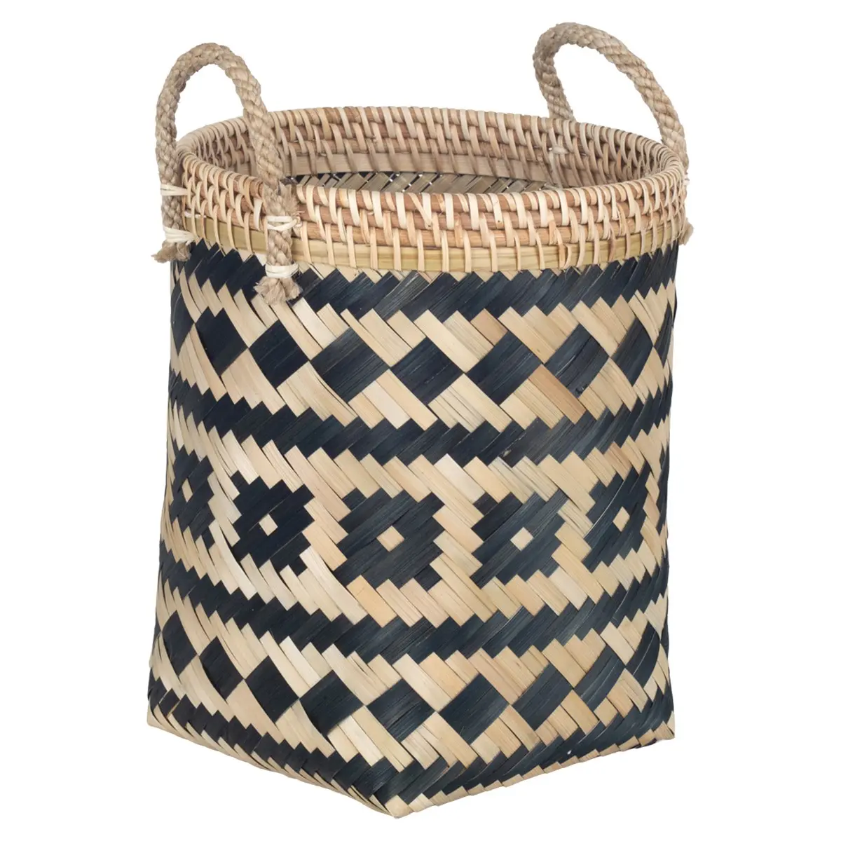 Cesta mediana de bambú 33 x 33 x 42 cm