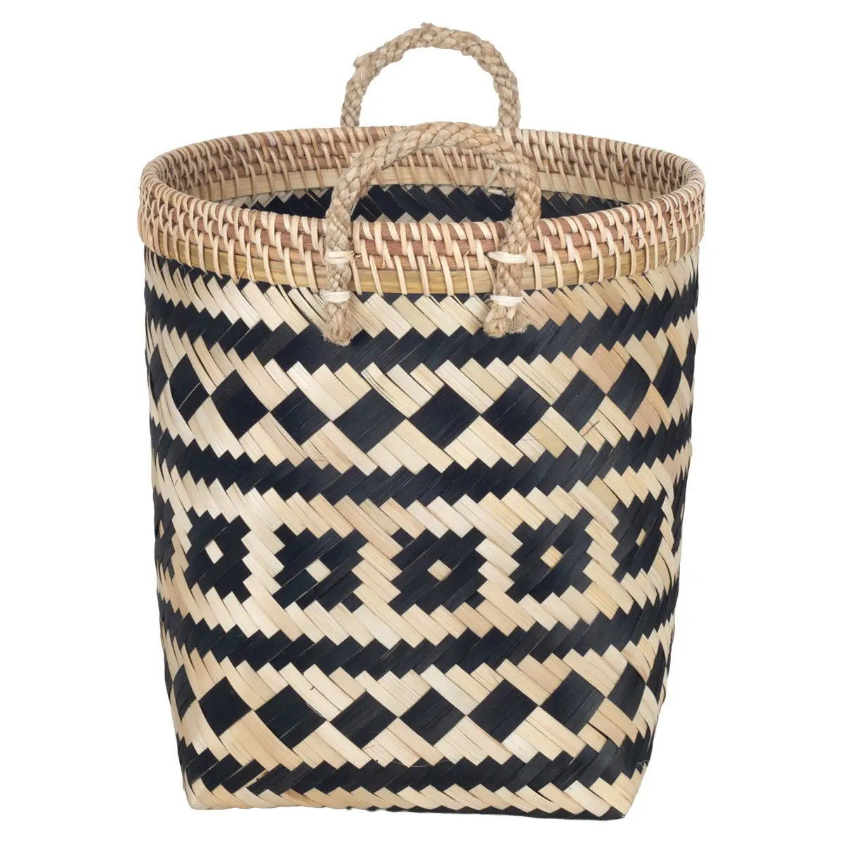 Cesta pequeña de bambú 27 x 27 x 40 cm