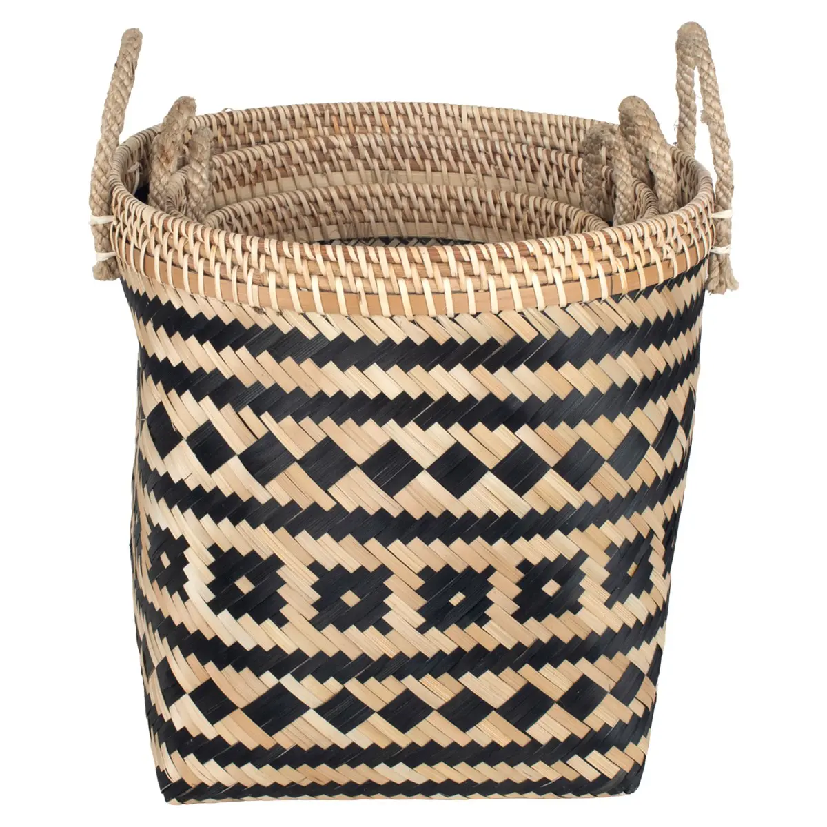 Cestas decorativas de bambú estilo étnico