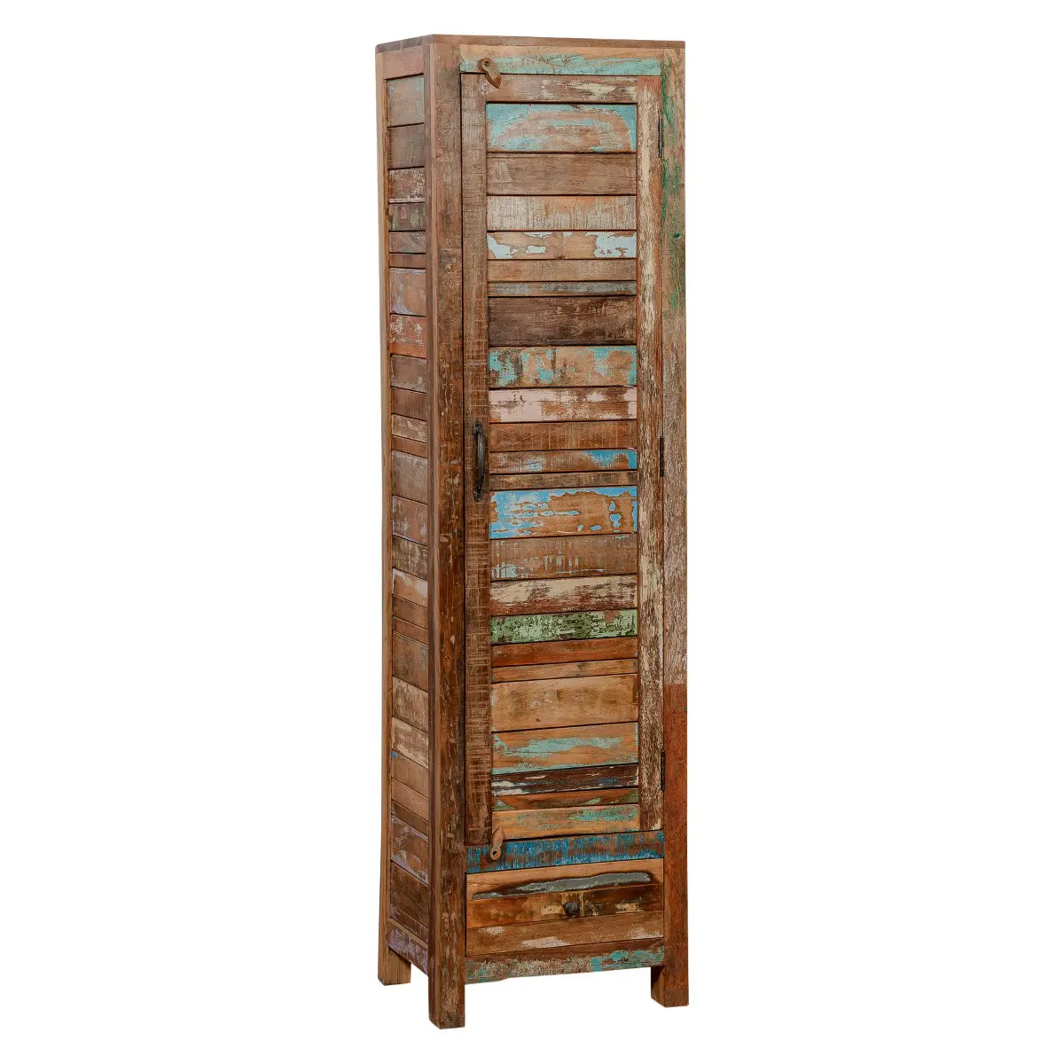 Armario de madera con 1 puerta y 1 cajón 50,5x40x185 cm