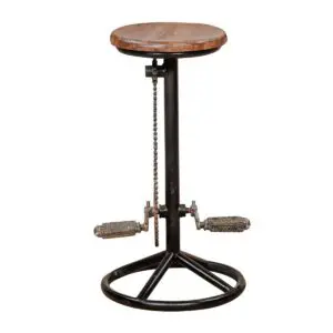 Taburete con pedales de madera de 70 cm