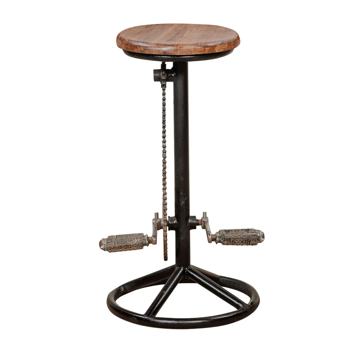 Taburete con pedales de madera de 70 cm