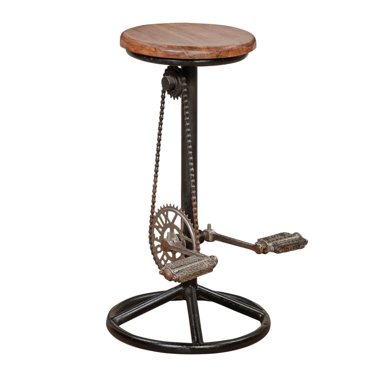 Taburete de estilo industrial con pedales
