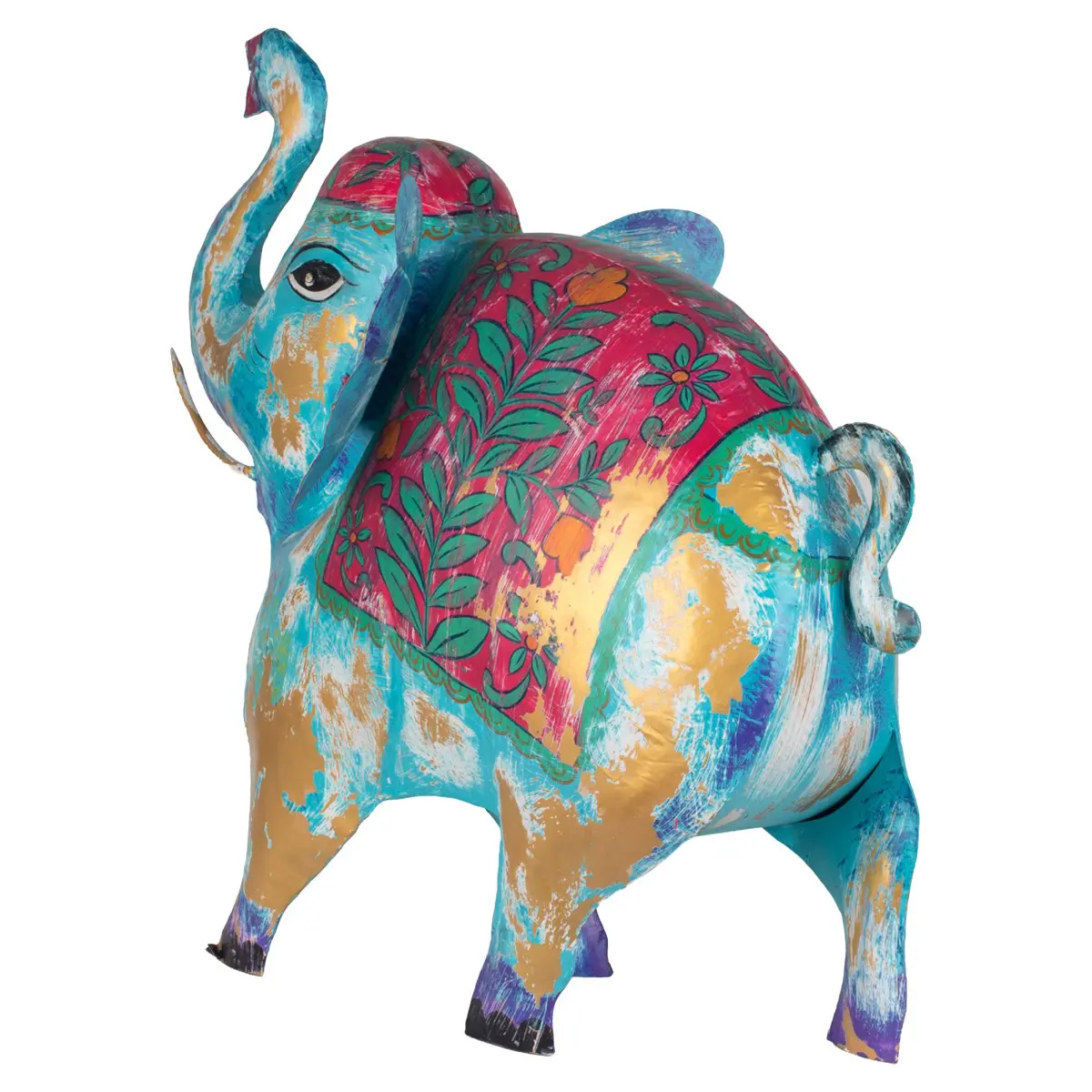 Elefante decorativo de metal de gran formato
